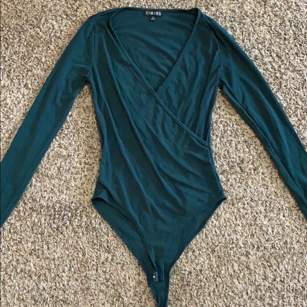 TIMING || Surplice Bodysuit